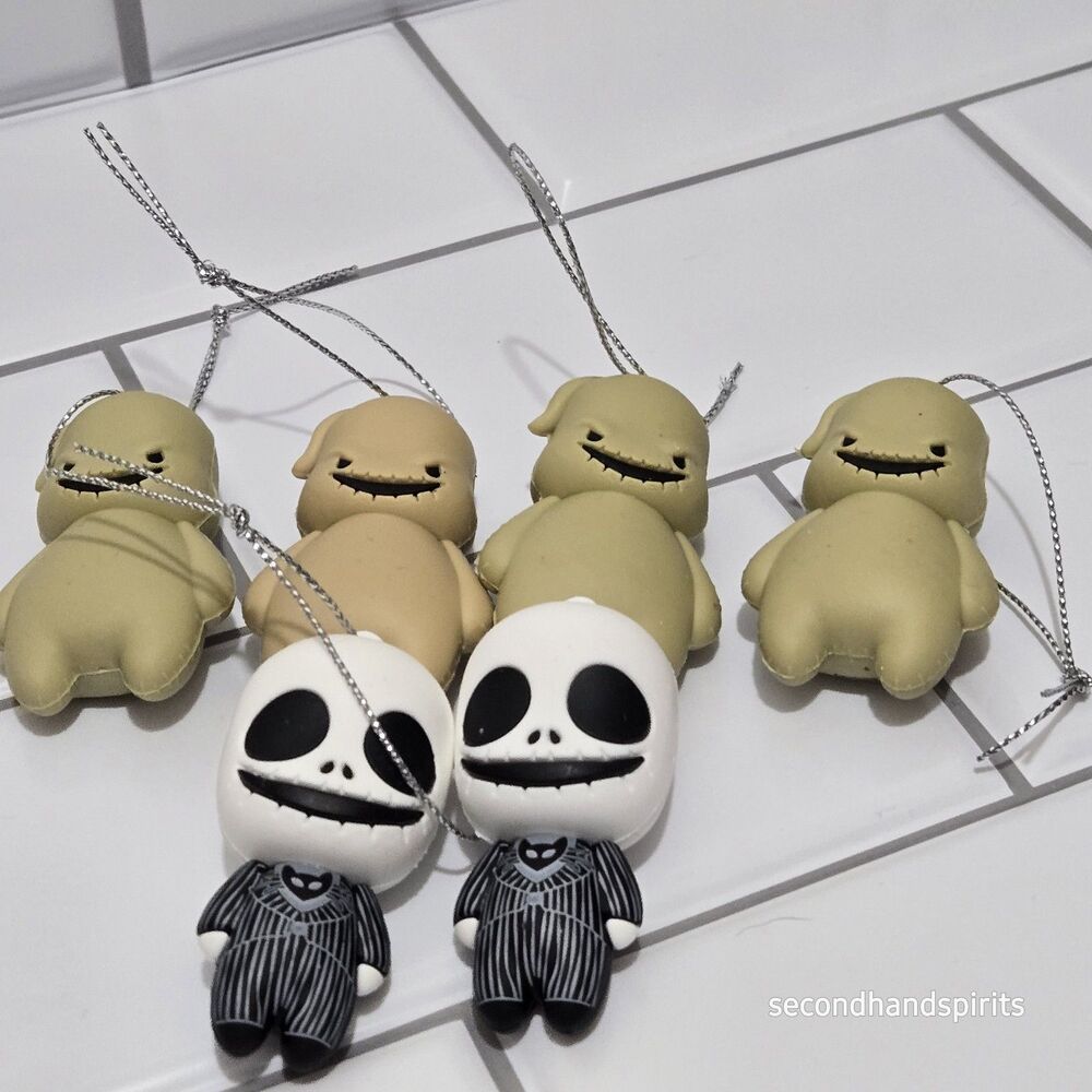 6 HALLMARK  NIGHTMARE BEFORE CHRISTMAS Jack Oogie MYSTERY ORNAMENTS